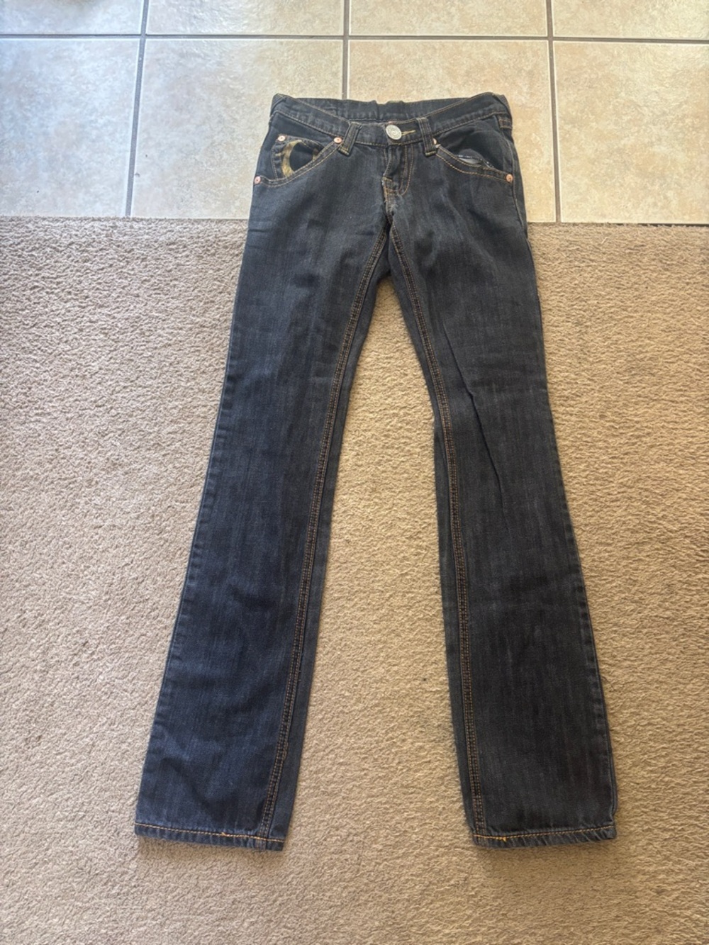 True Religion Women's Straight Leg Jeans - Dark Gray size 26 (NWOT)